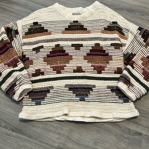 Allen Wah 90's Aztec Patterned Sweater